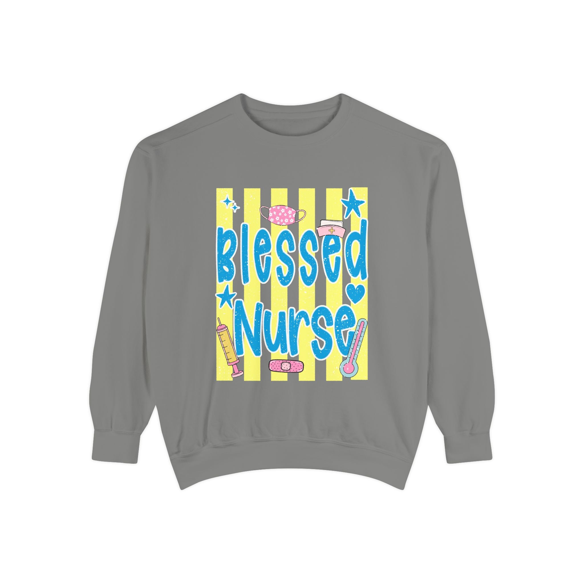 Blessed Nurse Sweatshirt — Cute Pastel Nurse Appreciation Pullover