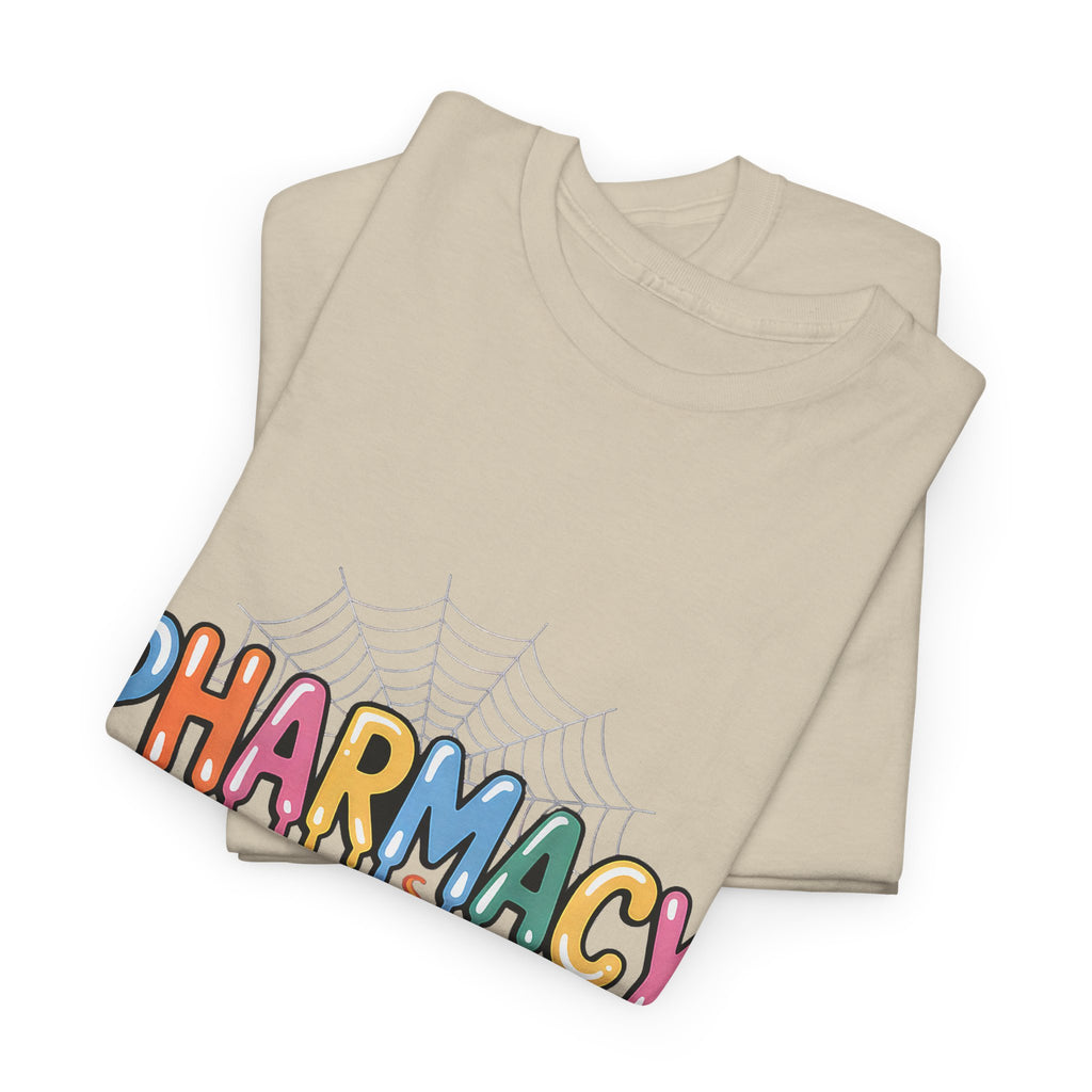 Pharmacy Squad Halloween T-Shirt — Cute Medical Candy & Pumpkin Design