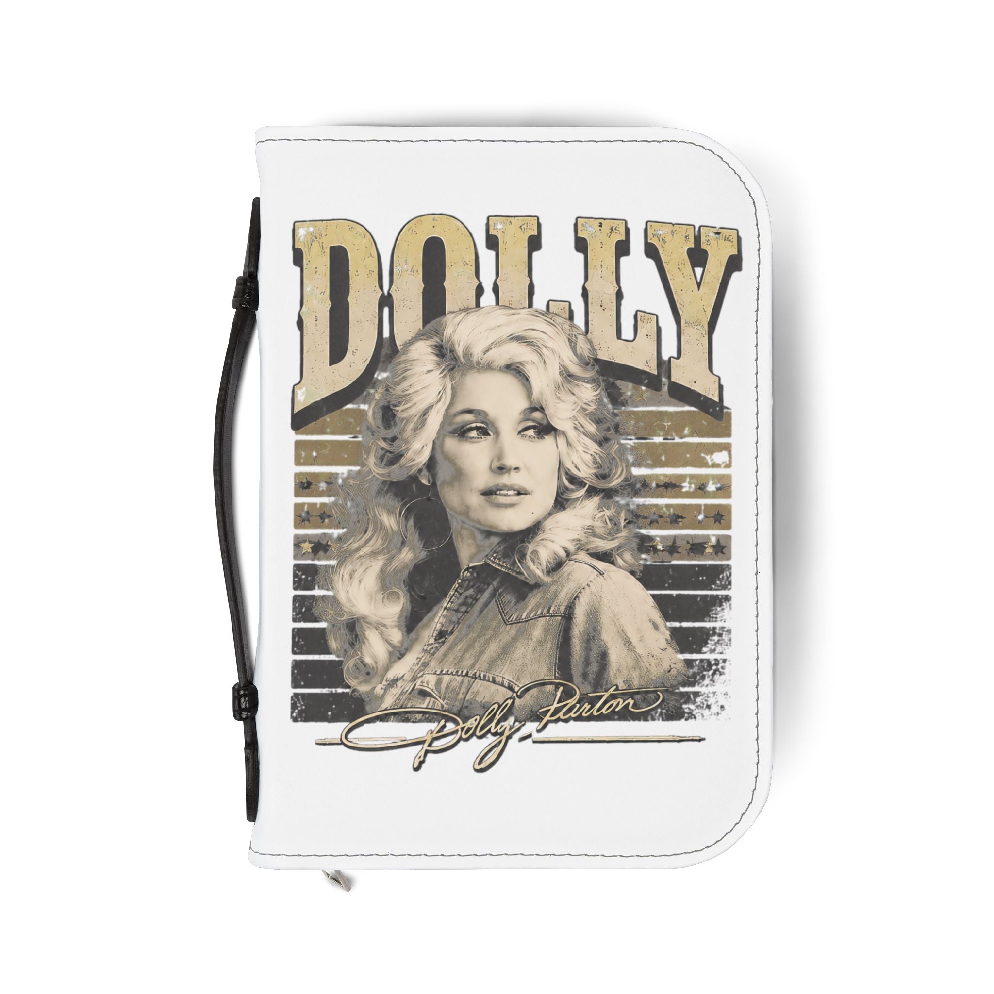 Dolly Portrait Bible Cover — Vintage Country Music Zippered Bible Case