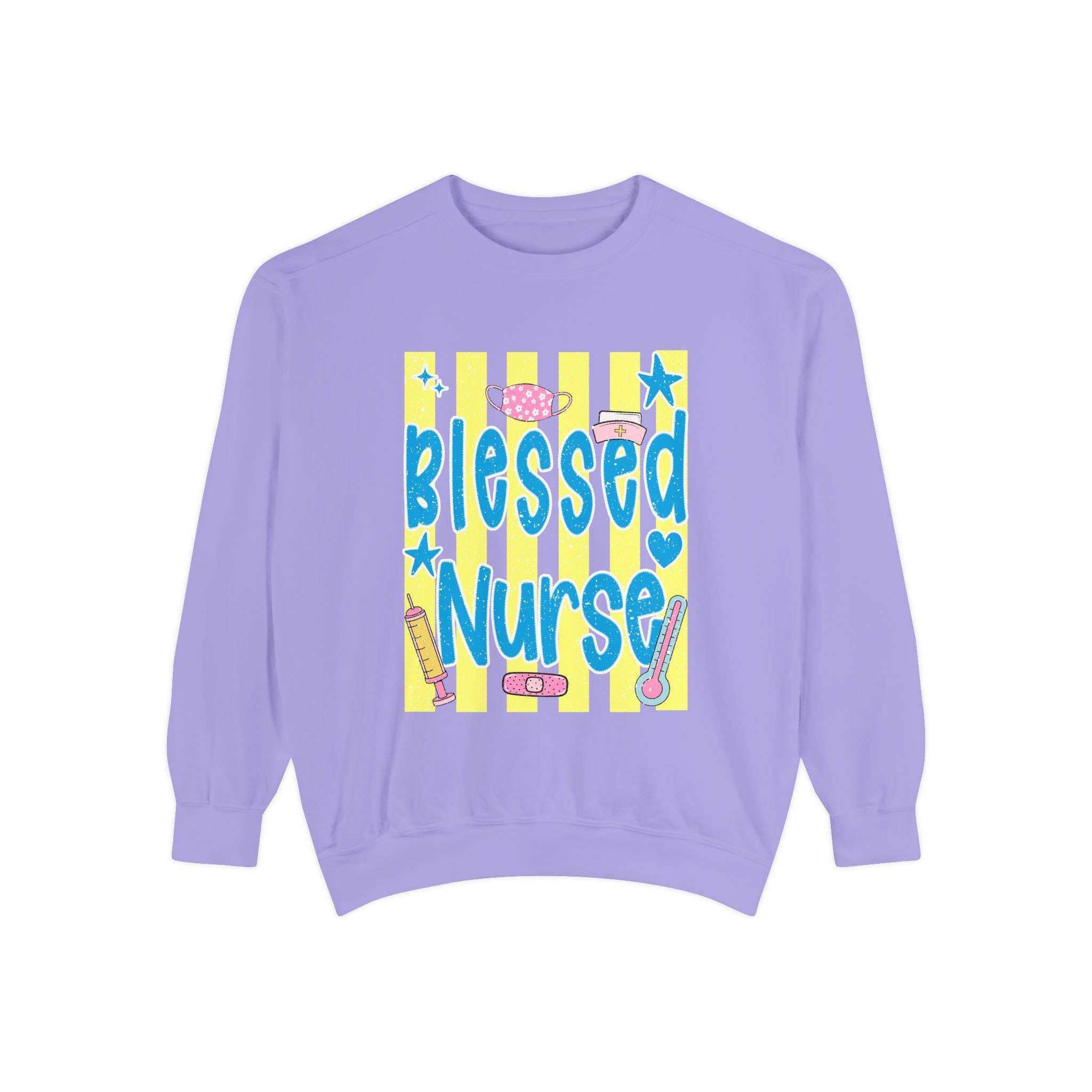Blessed Nurse Sweatshirt — Cute Pastel Nurse Appreciation Pullover