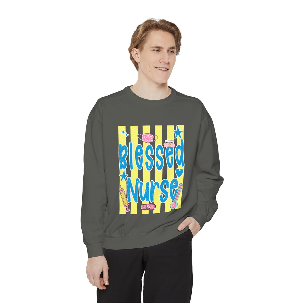 Blessed Nurse Sweatshirt — Cute Pastel Nurse Appreciation Pullover