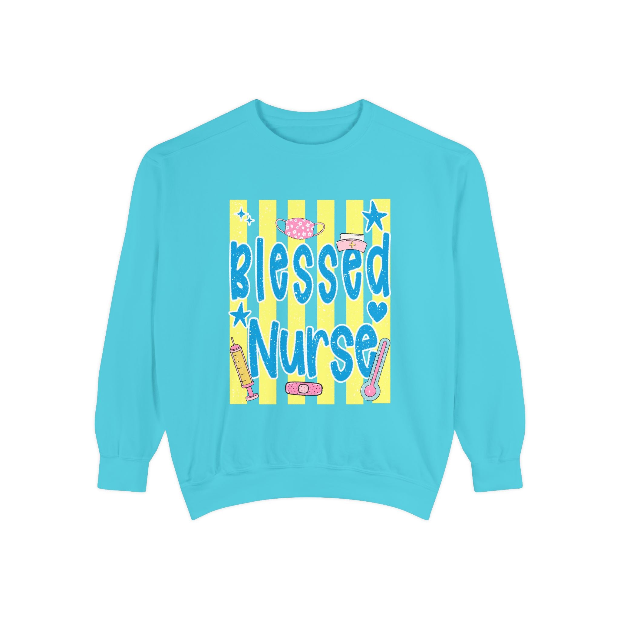 Blessed Nurse Sweatshirt — Cute Pastel Nurse Appreciation Pullover