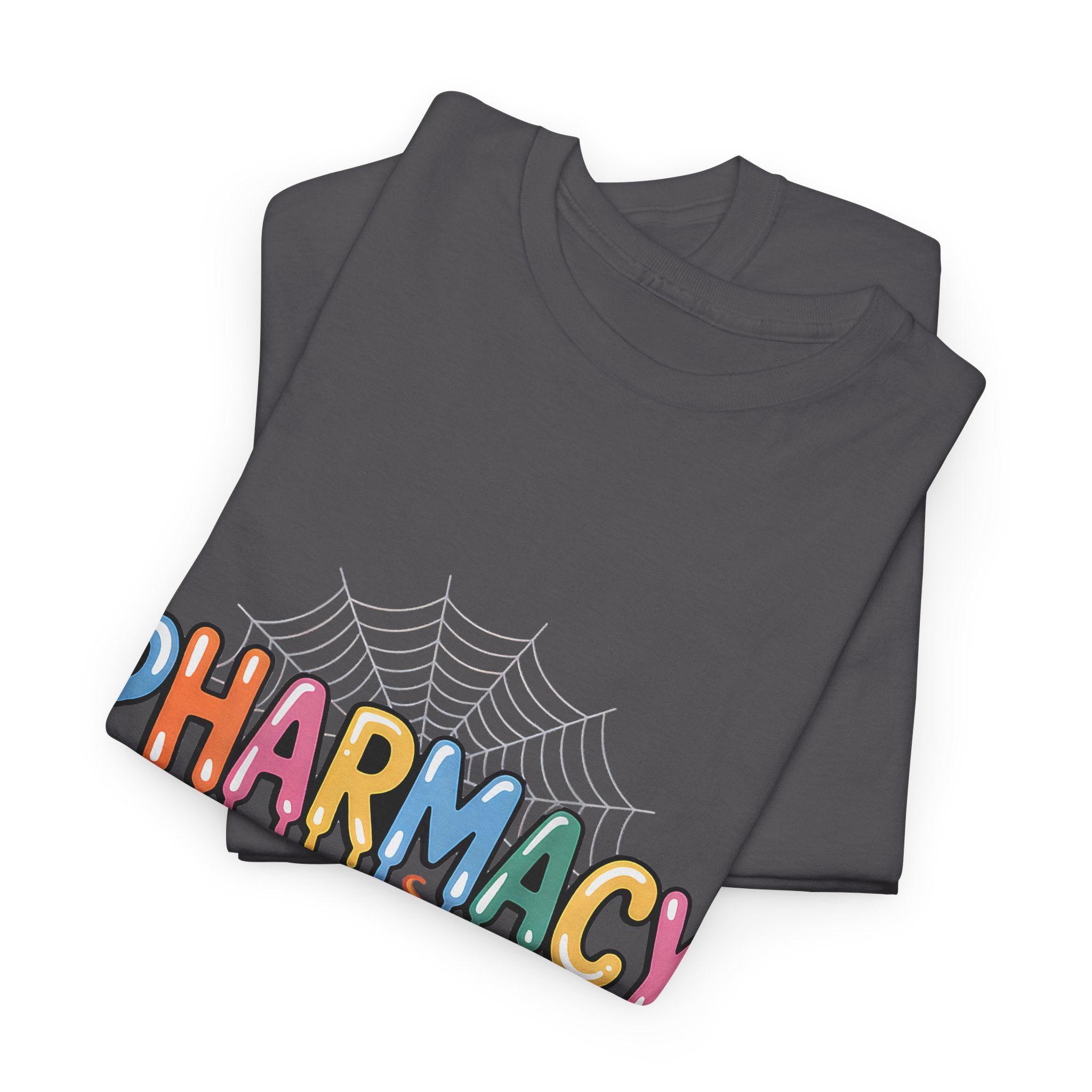 Pharmacy Squad Halloween T-Shirt — Cute Medical Candy & Pumpkin Design