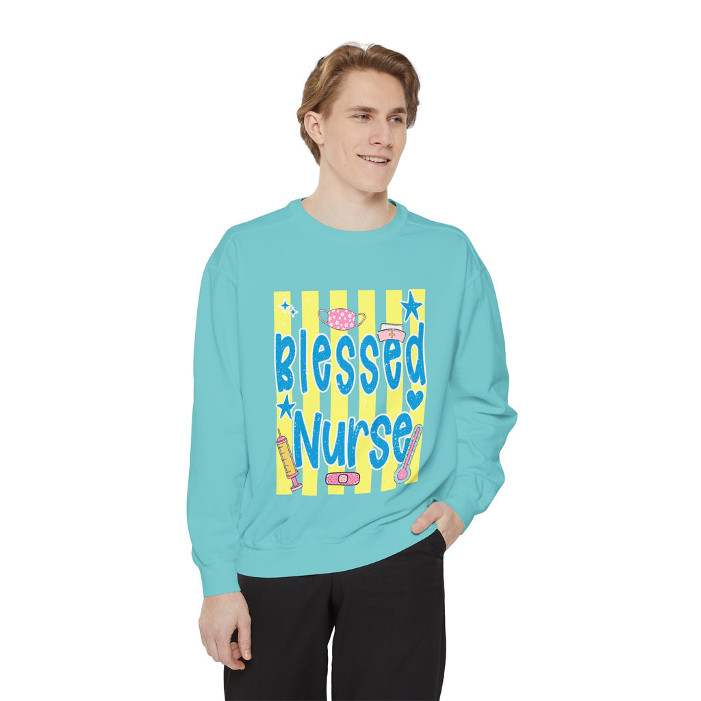 Blessed Nurse Sweatshirt — Cute Pastel Nurse Appreciation Pullover