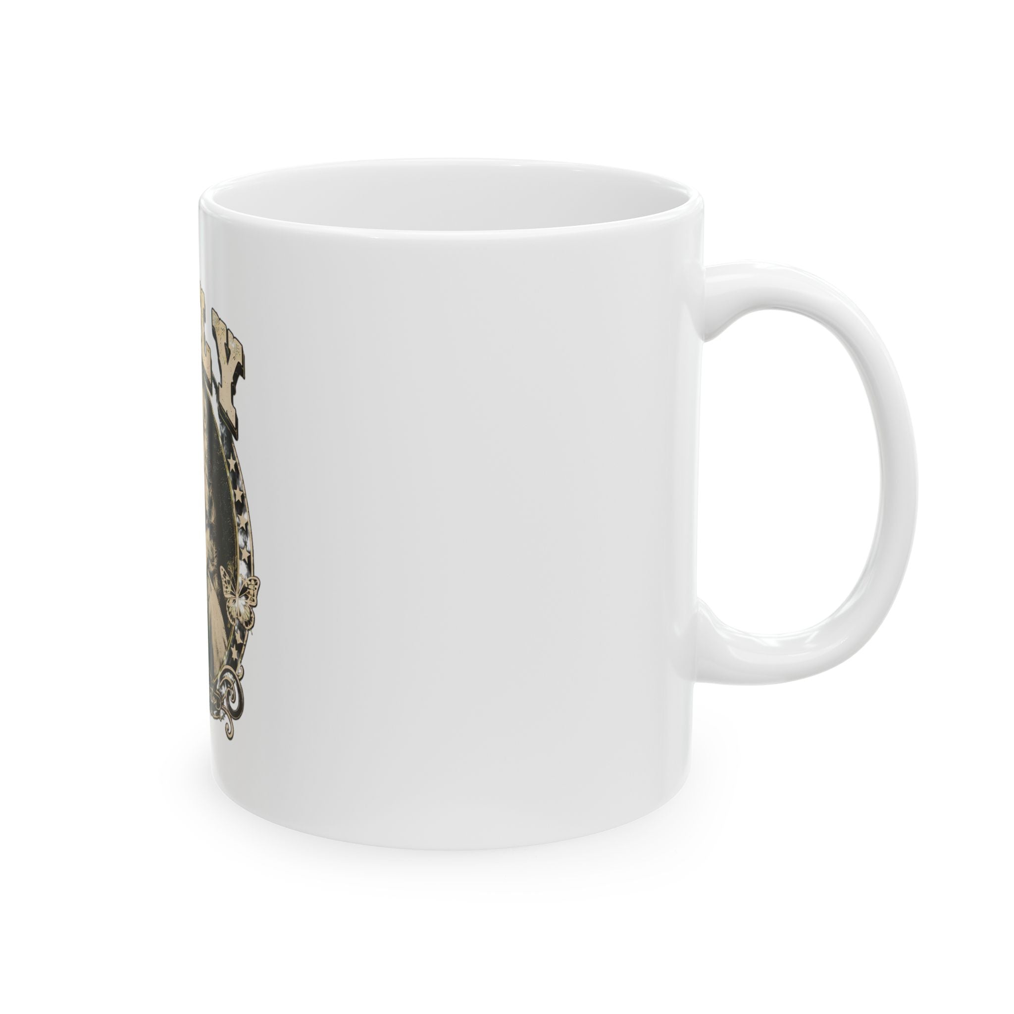 Dolly Retro Portrait Ceramic Mug — Vintage Country Music Coffee Cup (11oz, 15oz)