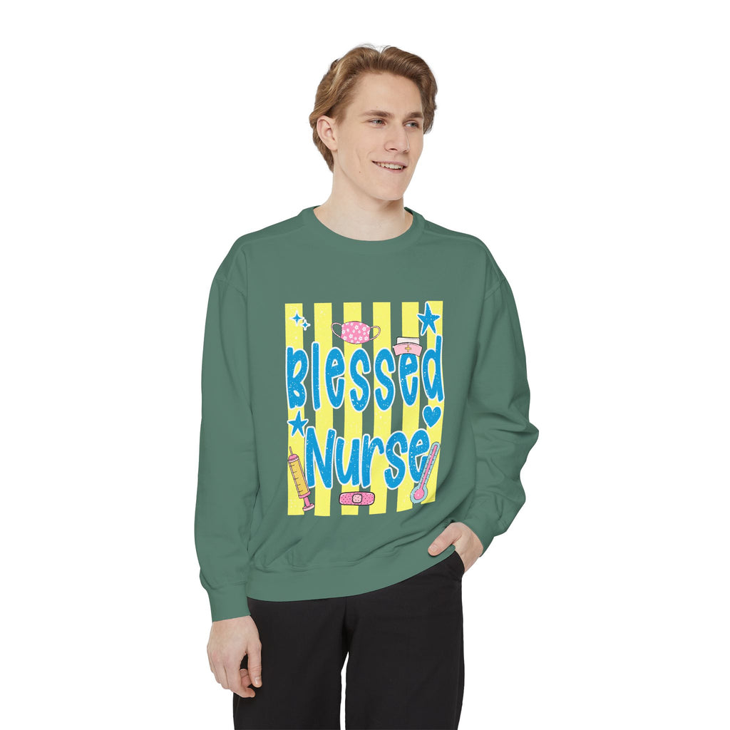 Blessed Nurse Sweatshirt — Cute Pastel Nurse Appreciation Pullover