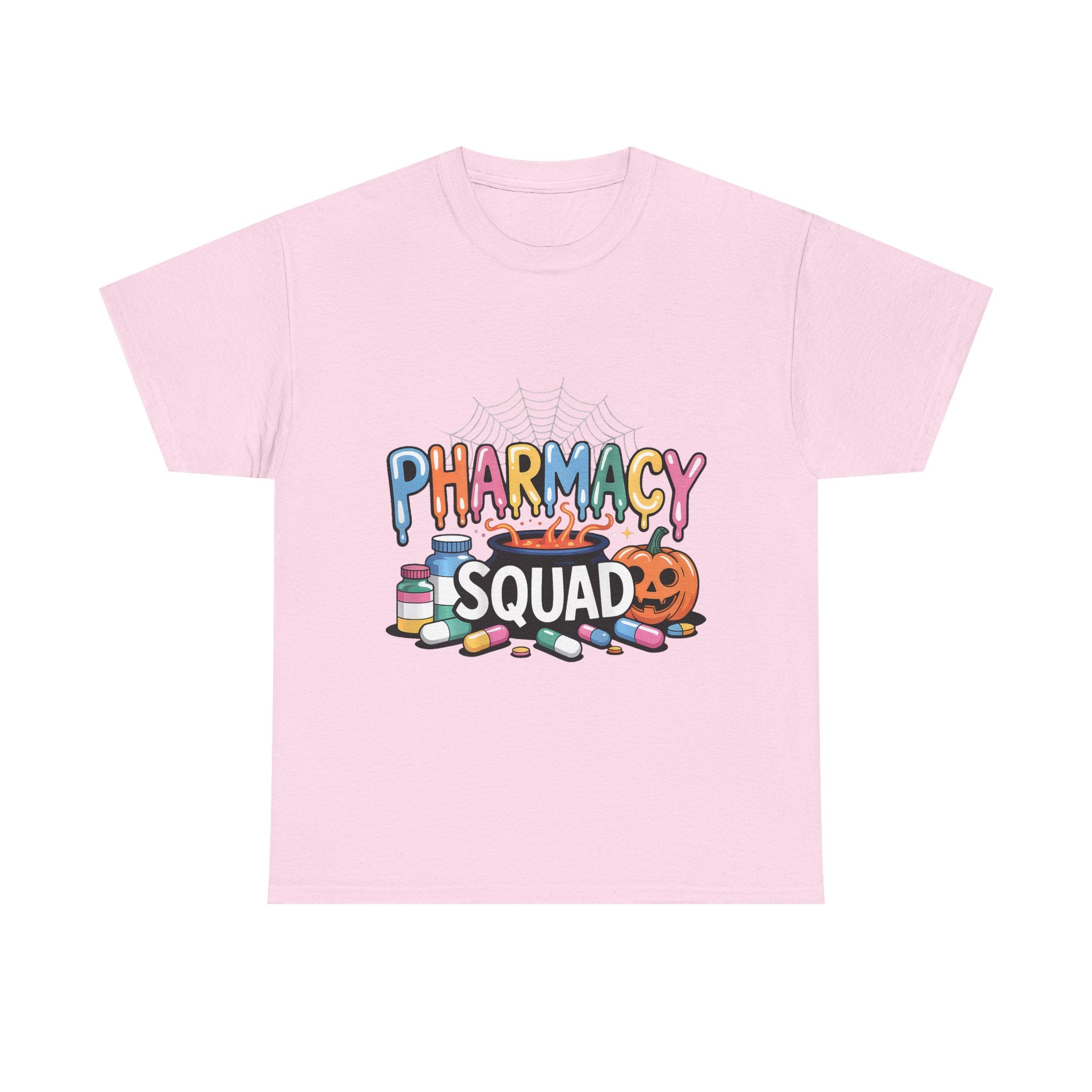 Pharmacy Squad Halloween T-Shirt — Cute Medical Candy & Pumpkin Design