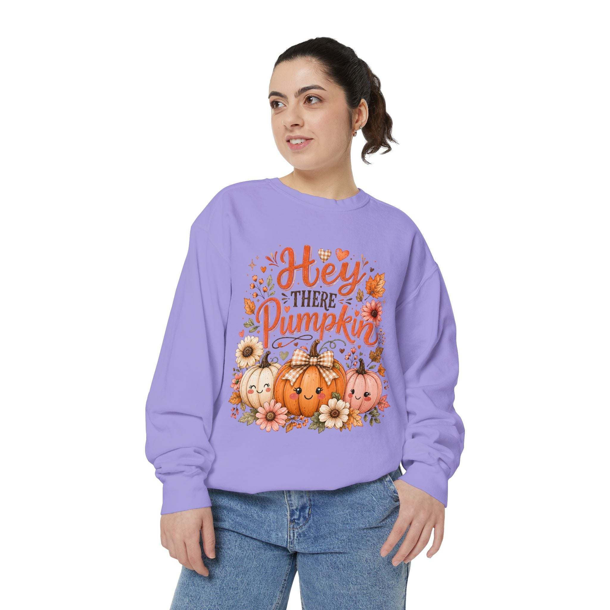 Sweatshirt — "Hey There Pumpkin" Cute Fall Pumpkin Crewneck
