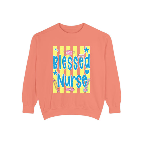 Blessed Nurse Sweatshirt — Cute Pastel Nurse Appreciation Pullover