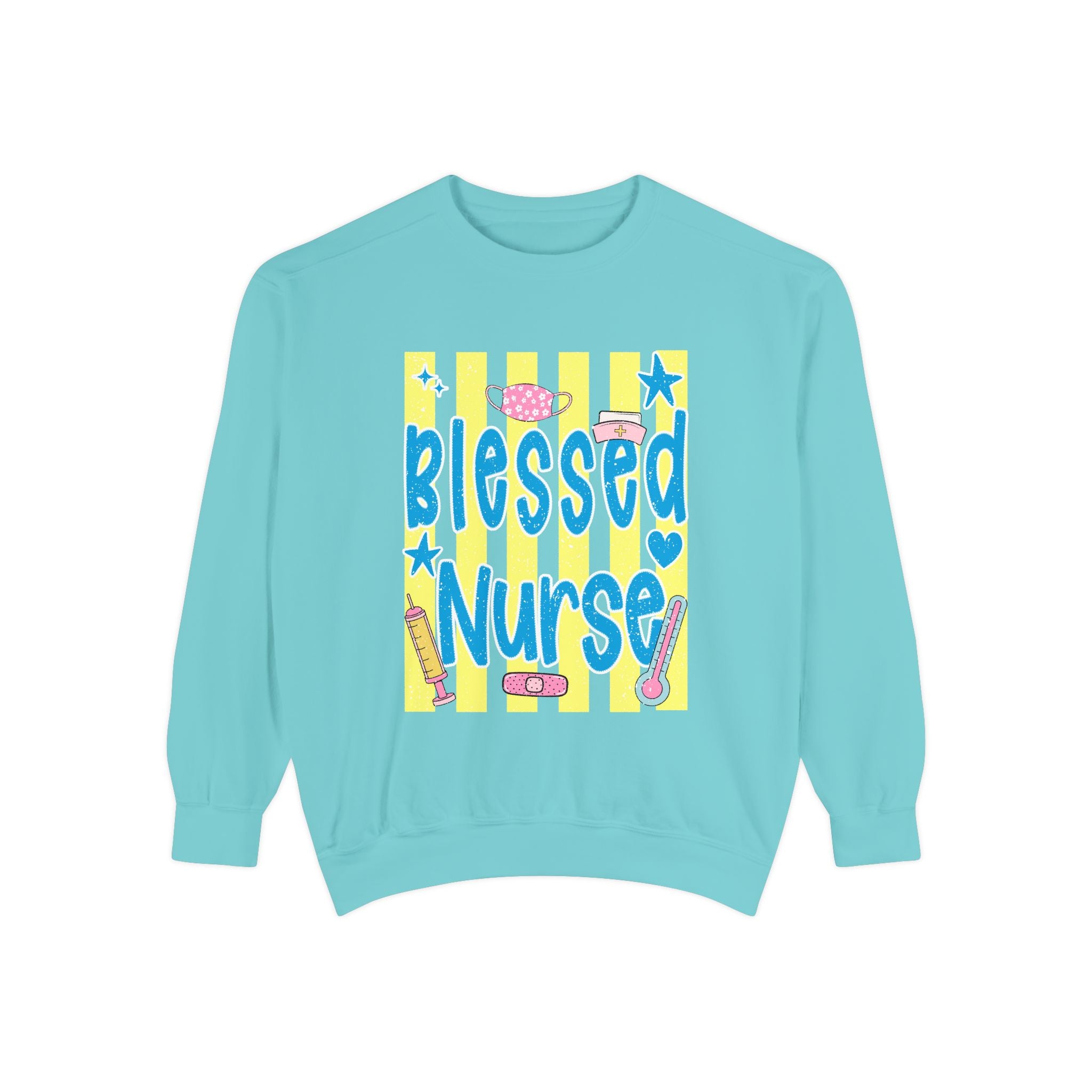Blessed Nurse Sweatshirt — Cute Pastel Nurse Appreciation Pullover