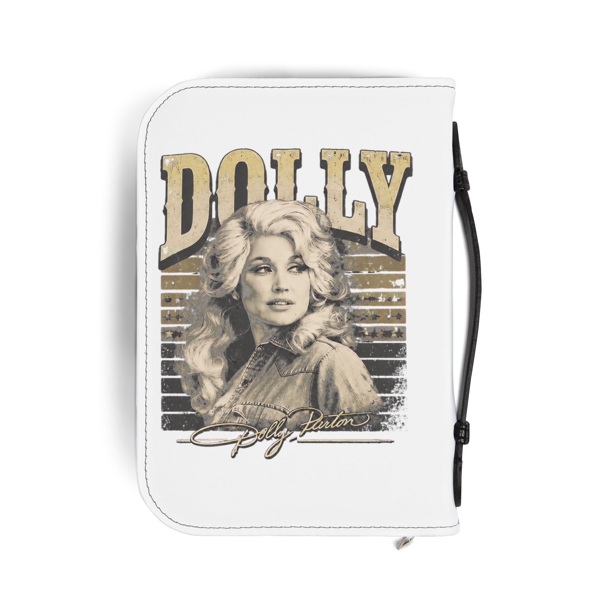 Dolly Portrait Bible Cover — Vintage Country Music Zippered Bible Case