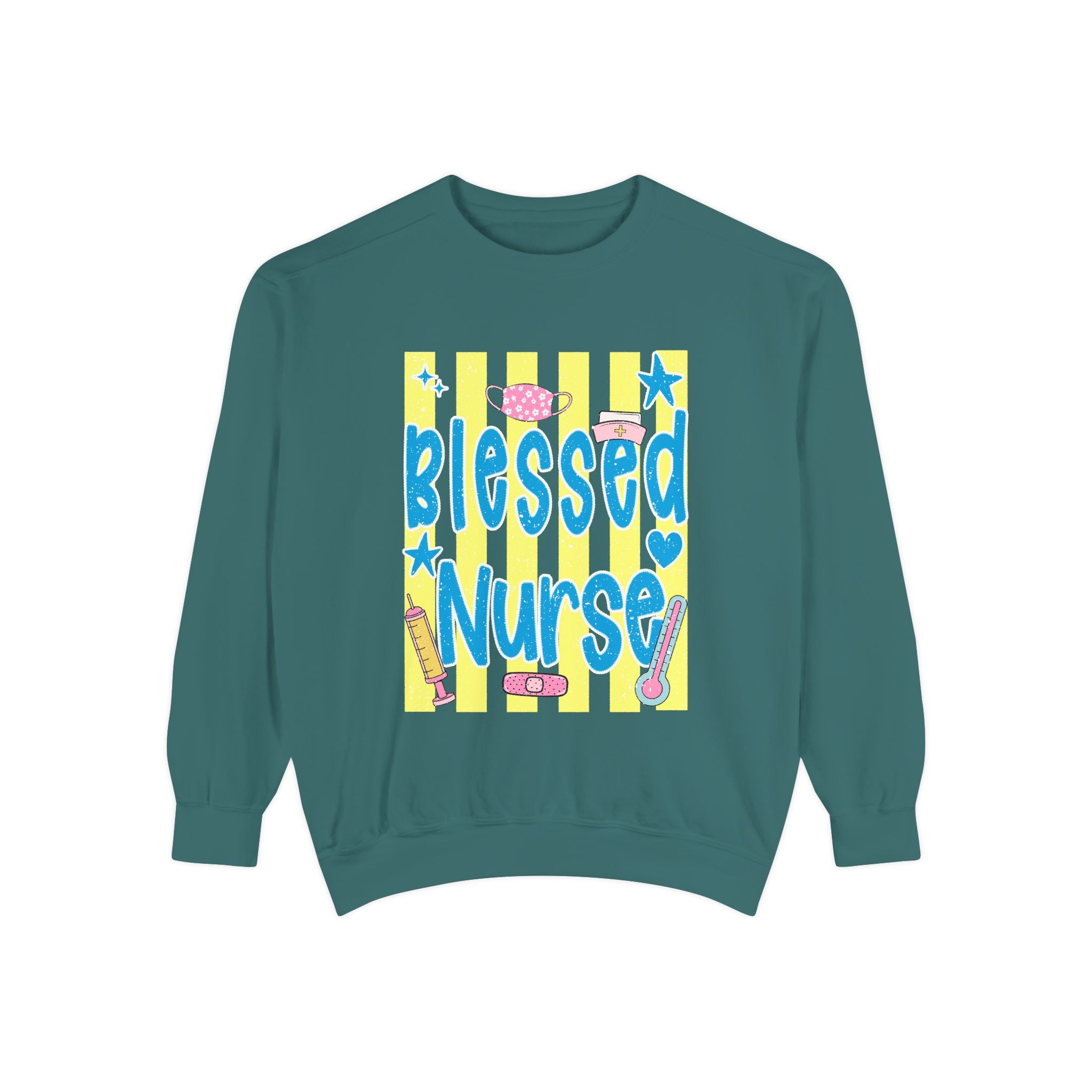 Blessed Nurse Sweatshirt — Cute Pastel Nurse Appreciation Pullover