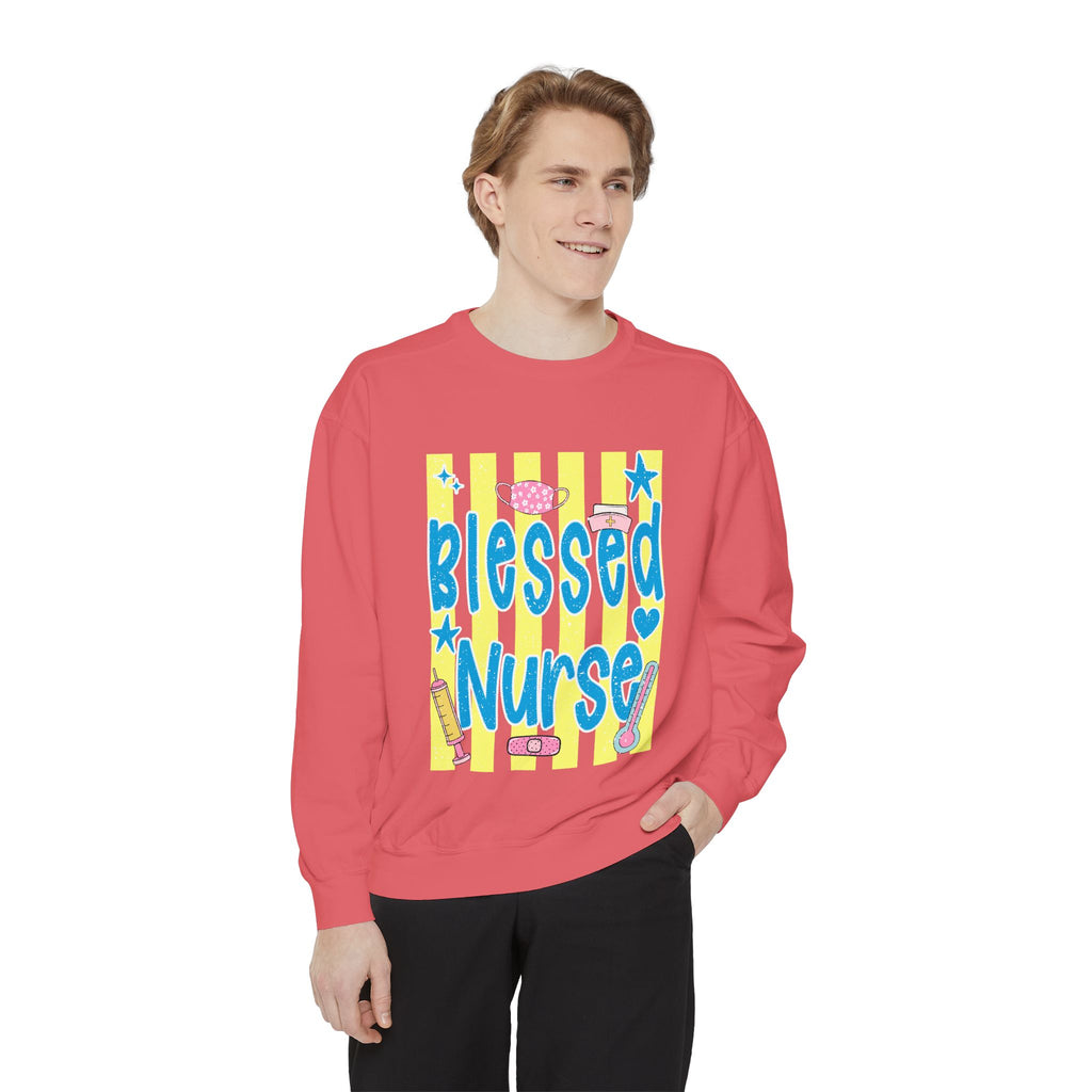 Blessed Nurse Sweatshirt — Cute Pastel Nurse Appreciation Pullover