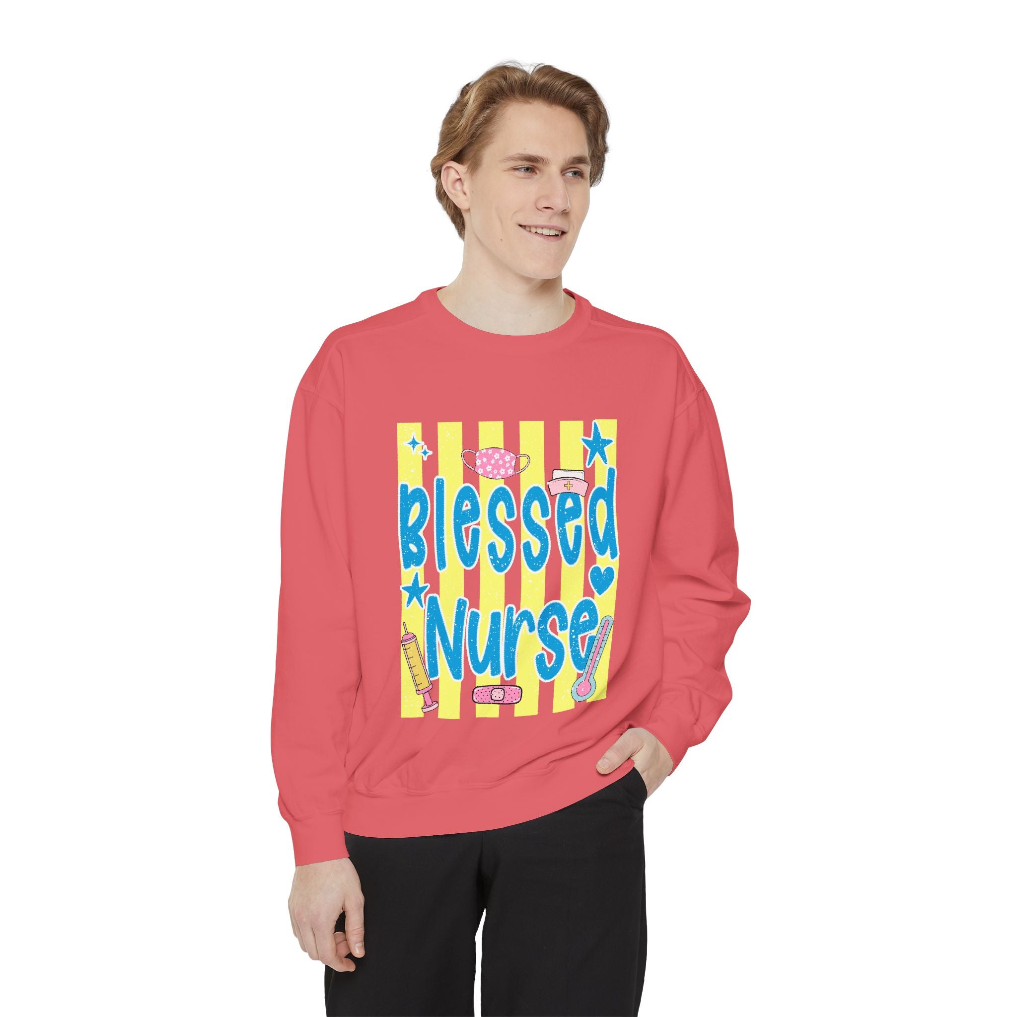 Blessed Nurse Sweatshirt — Cute Pastel Nurse Appreciation Pullover