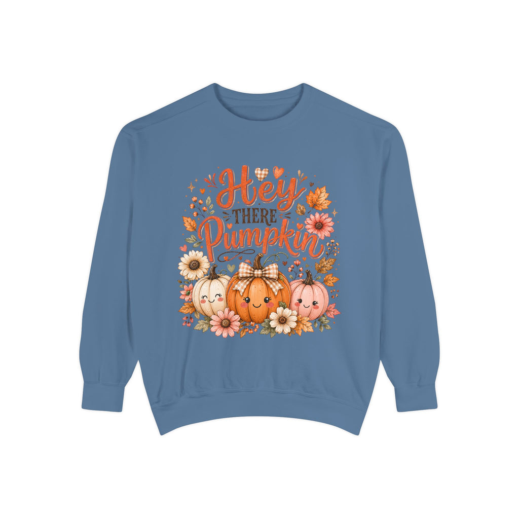Sweatshirt — "Hey There Pumpkin" Cute Fall Pumpkin Crewneck