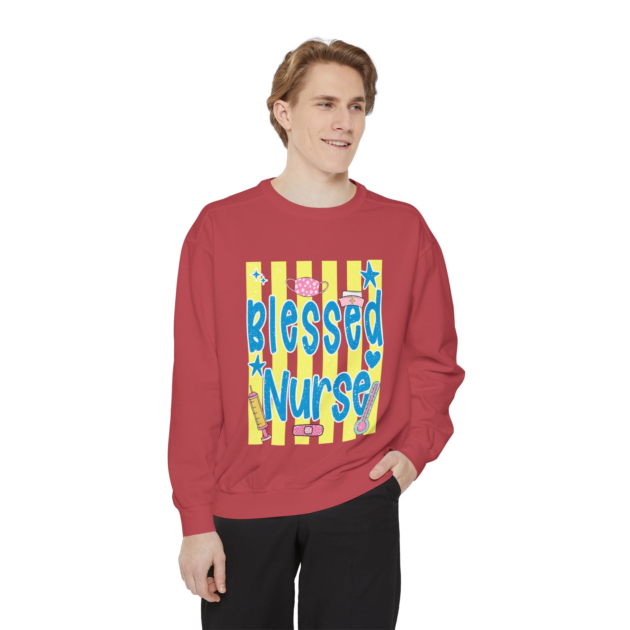 Blessed Nurse Sweatshirt — Cute Pastel Nurse Appreciation Pullover