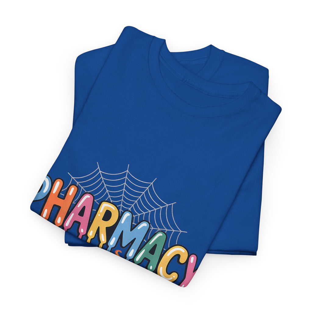 Pharmacy Squad Halloween T-Shirt — Cute Medical Candy & Pumpkin Design