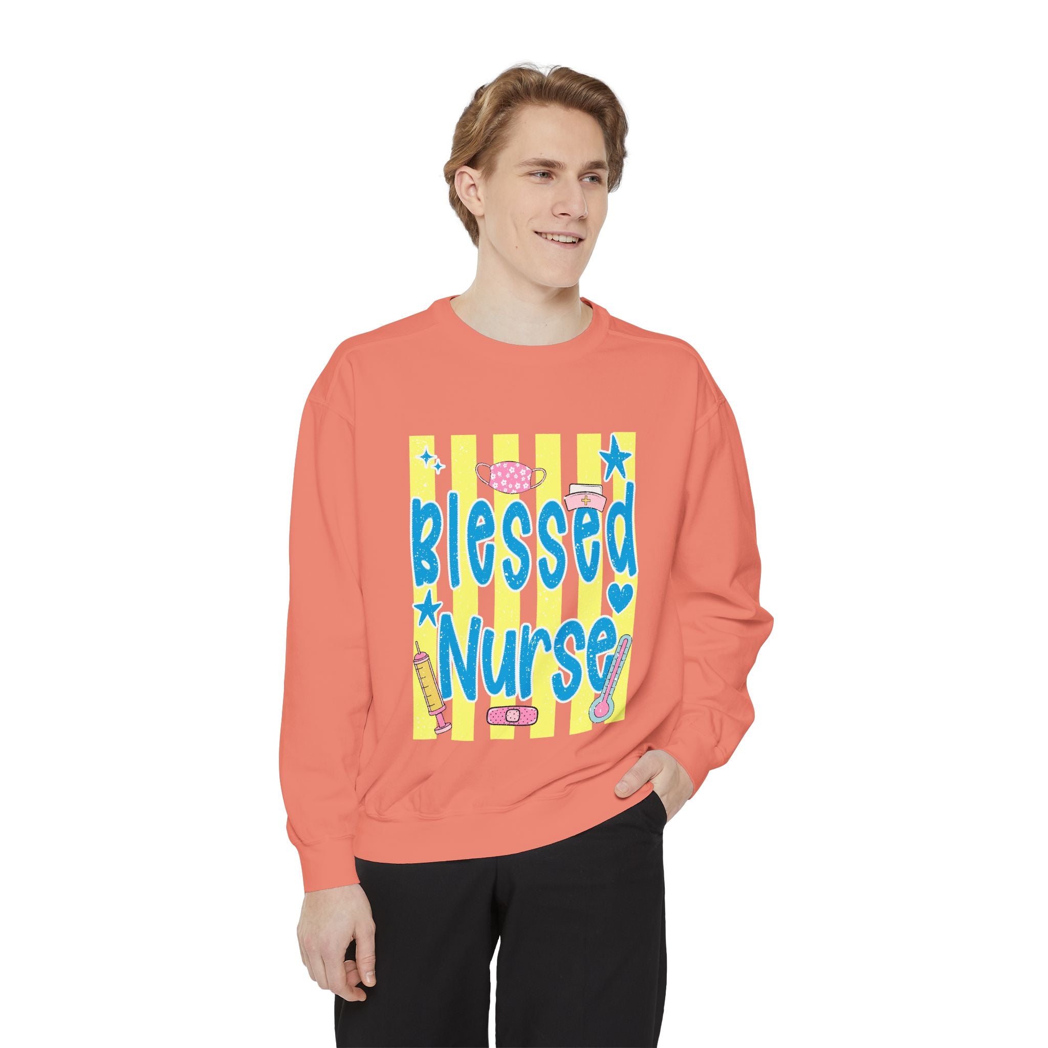 Blessed Nurse Sweatshirt — Cute Pastel Nurse Appreciation Pullover