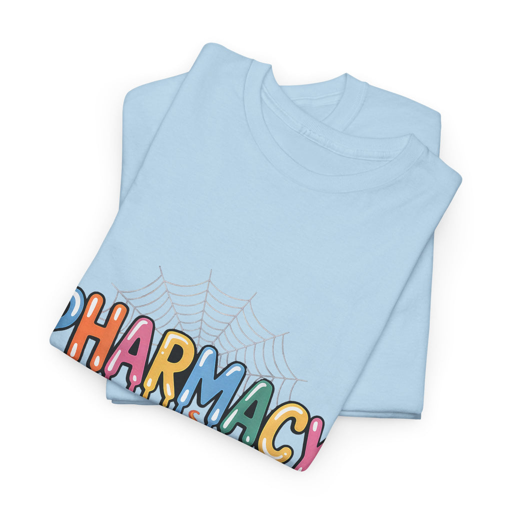 Pharmacy Squad Halloween T-Shirt — Cute Medical Candy & Pumpkin Design