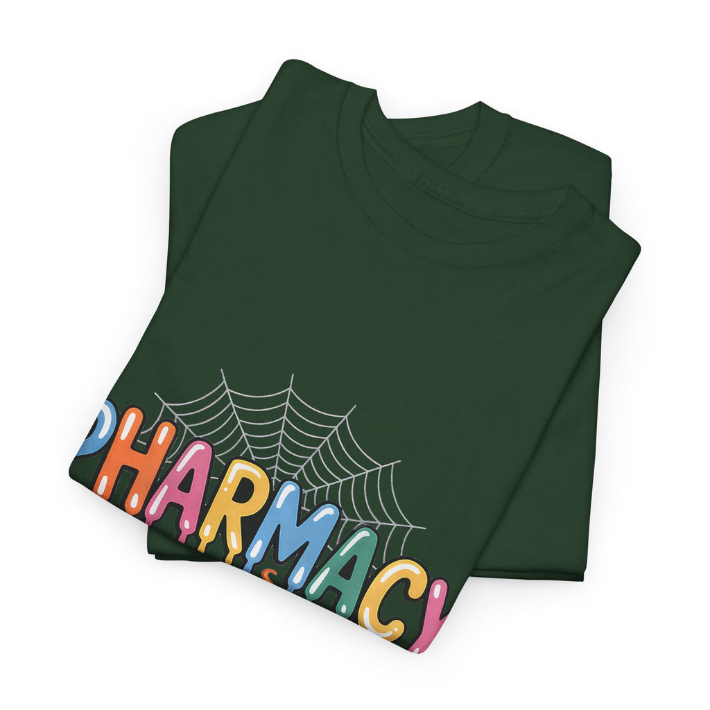Pharmacy Squad Halloween T-Shirt — Cute Medical Candy & Pumpkin Design