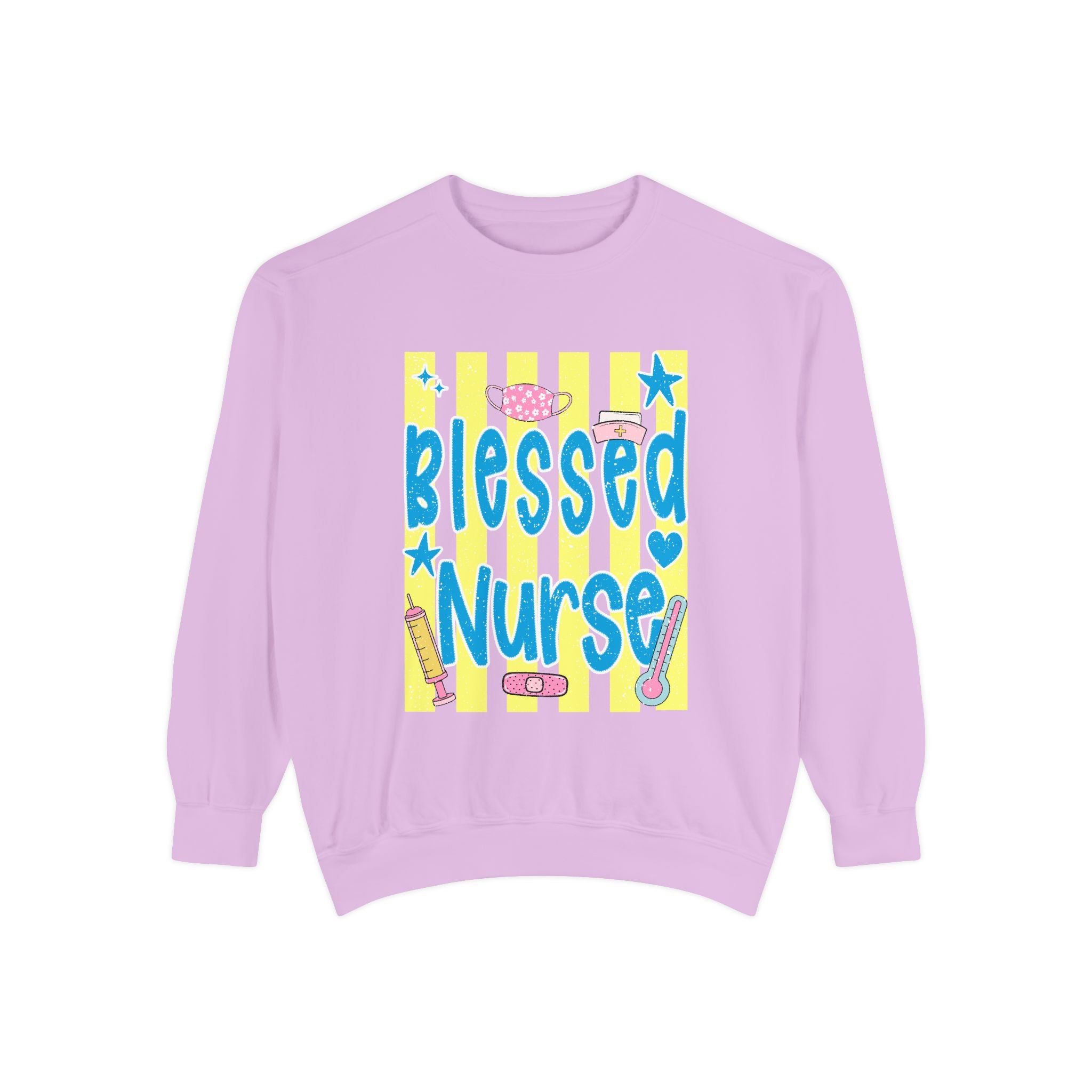 Blessed Nurse Sweatshirt — Cute Pastel Nurse Appreciation Pullover