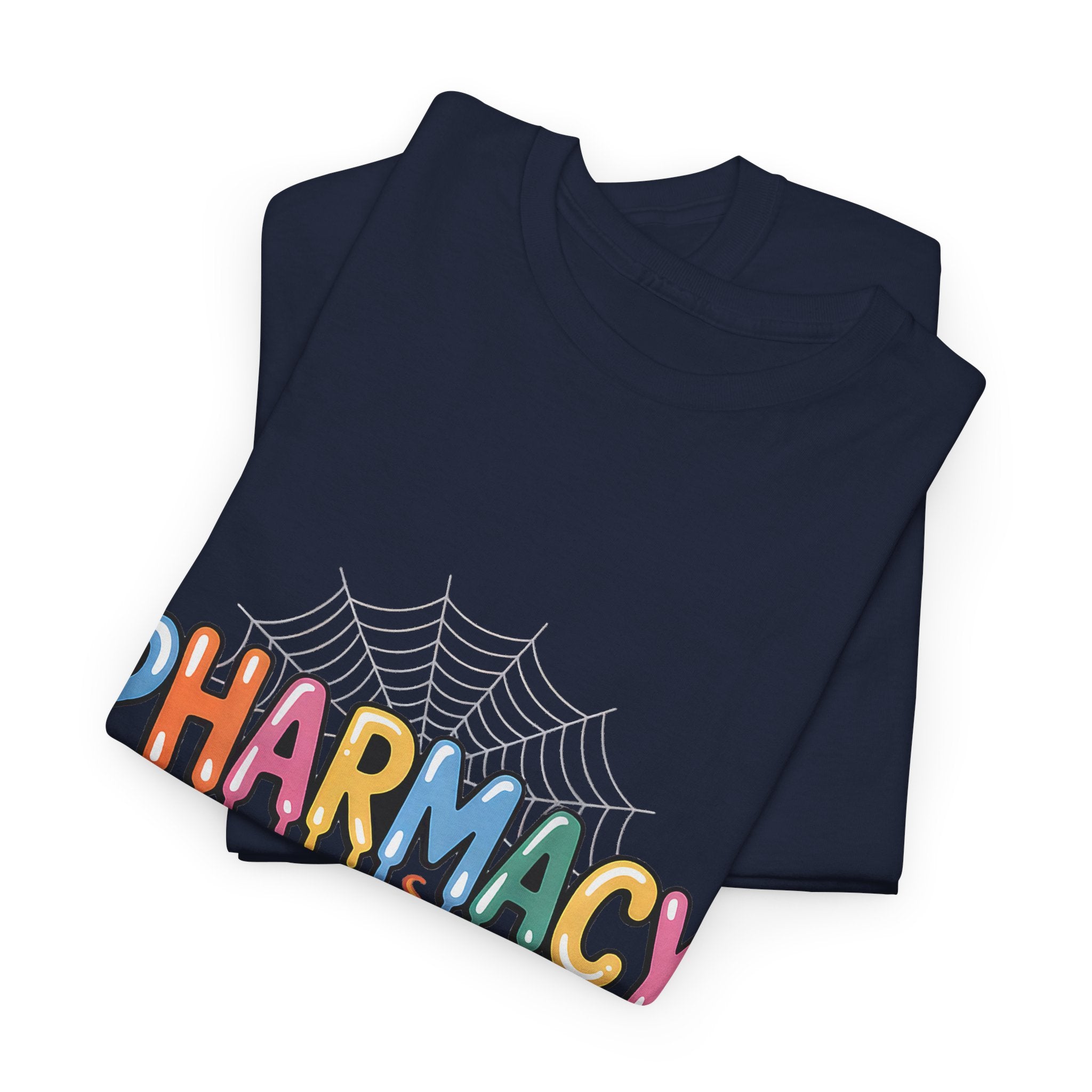 Pharmacy Squad Halloween T-Shirt — Cute Medical Candy & Pumpkin Design