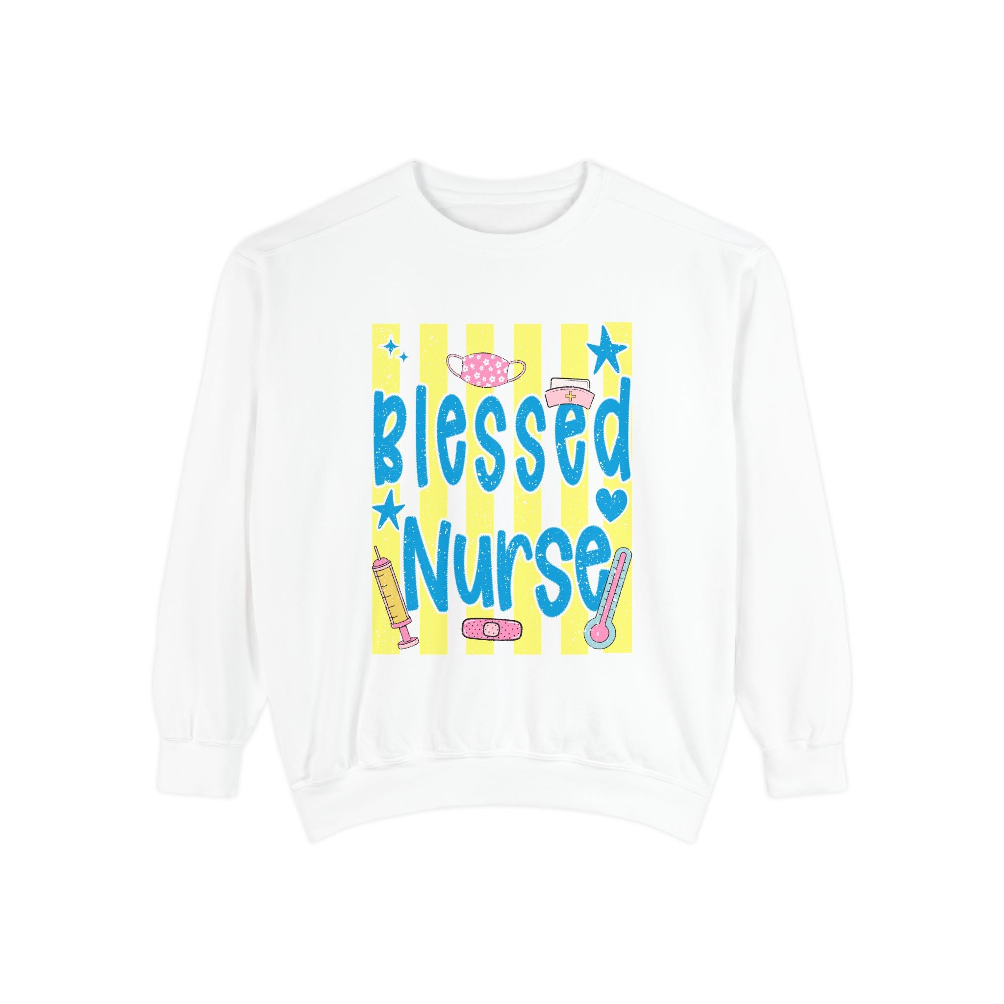 Blessed Nurse Sweatshirt — Cute Pastel Nurse Appreciation Pullover
