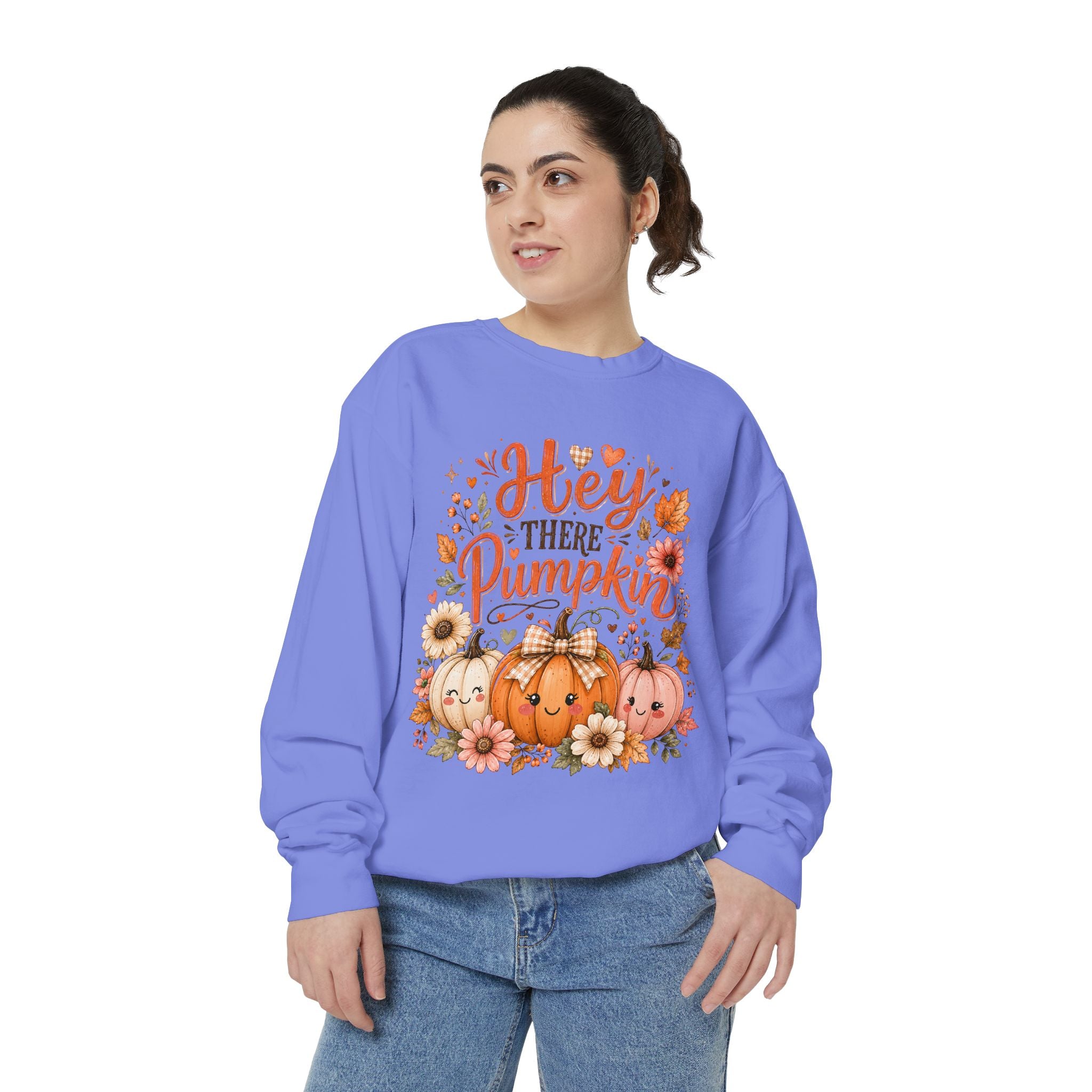 Sweatshirt — "Hey There Pumpkin" Cute Fall Pumpkin Crewneck
