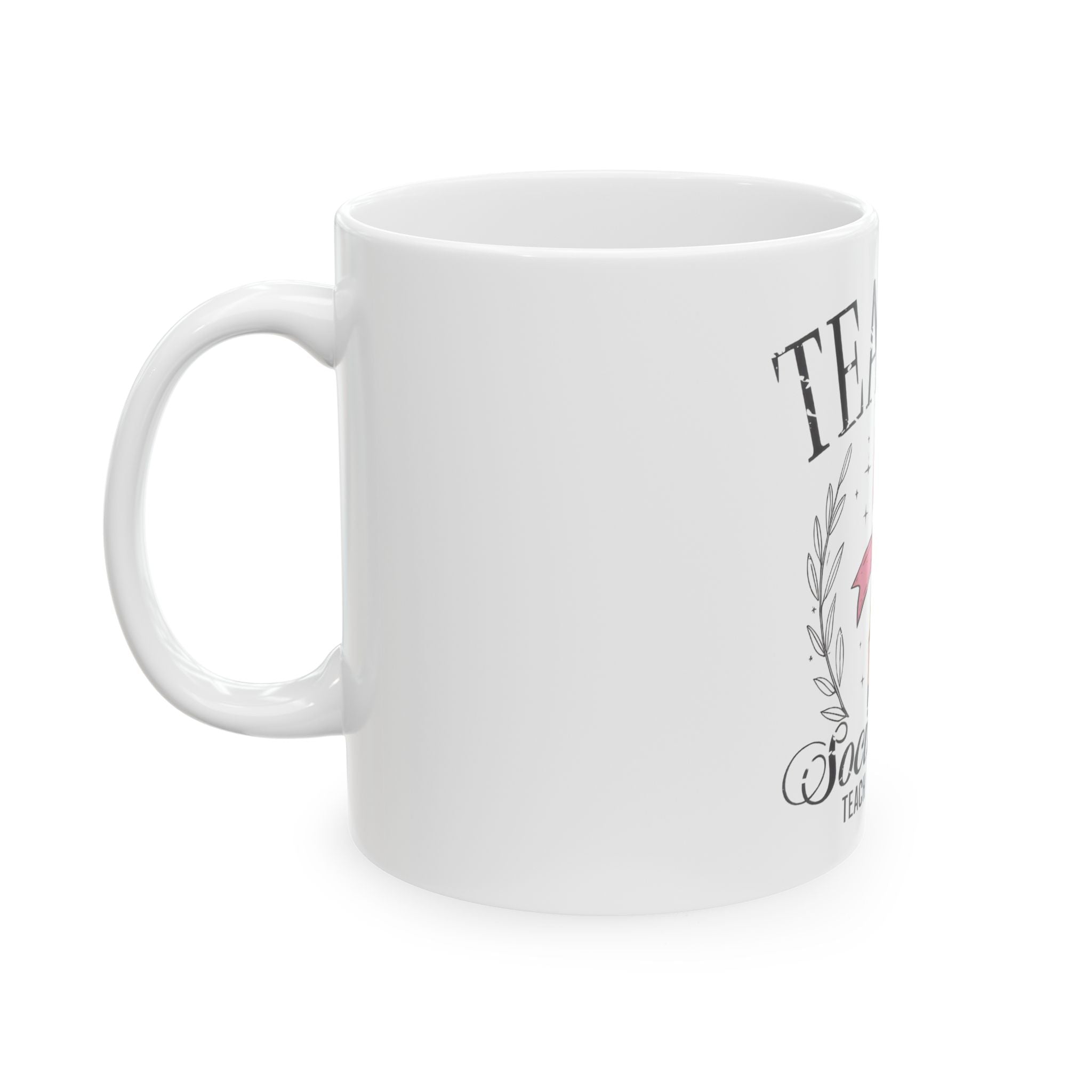Teacher Social Club Ceramic Mug - 'Teach • Love • Inspire' Pencil Design (11oz & 15oz)