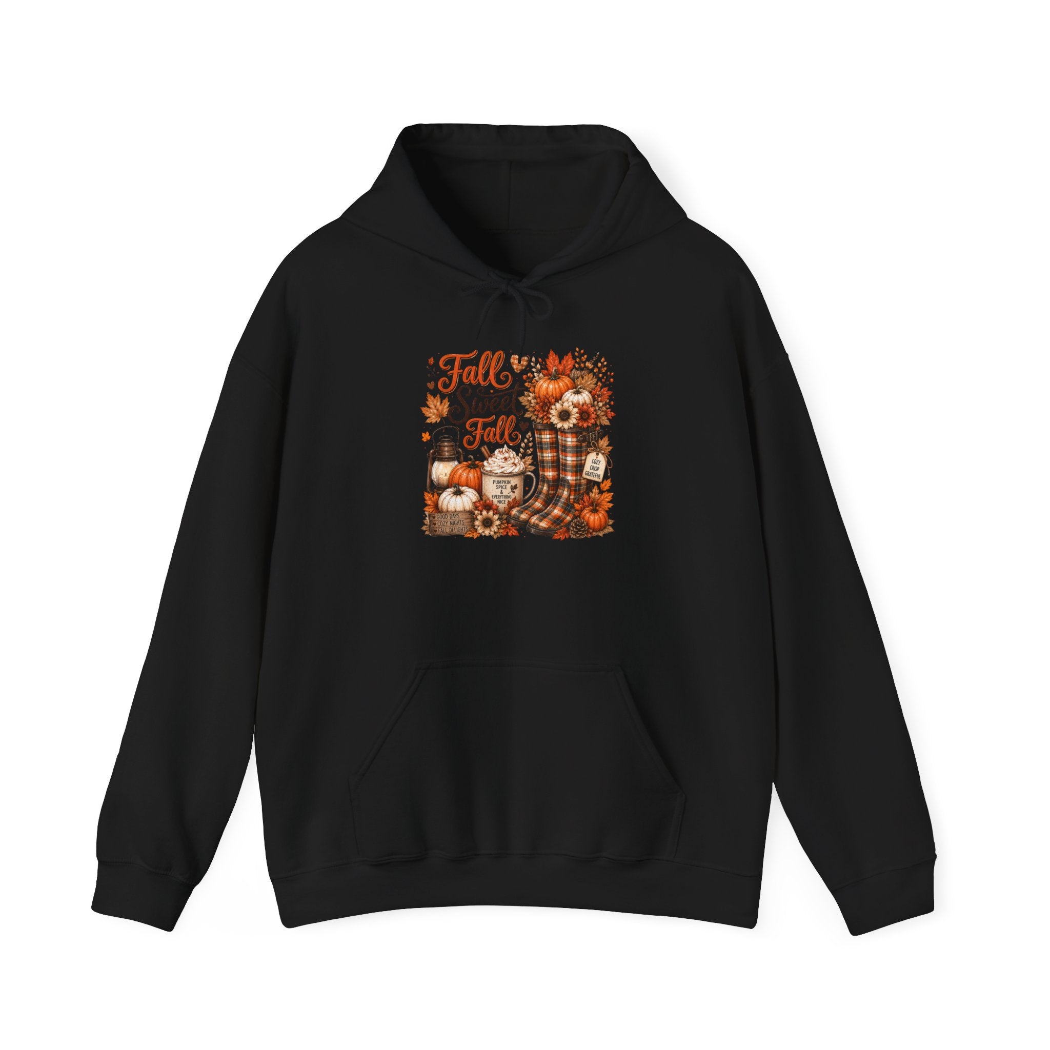 Fall Sweet Fall Hoodie - Cute Pumpkin & Scarecrow Autumn Sweatshirt