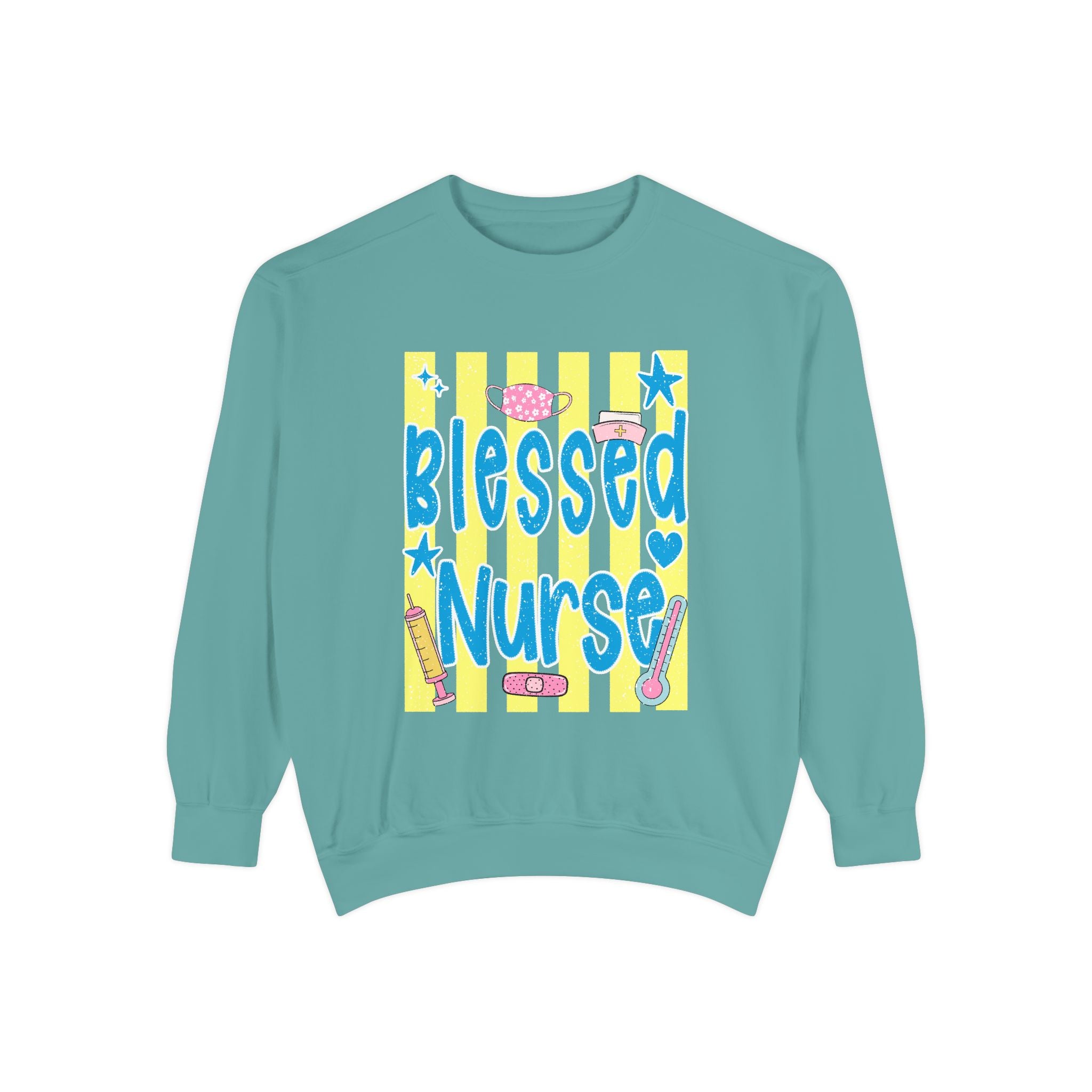 Blessed Nurse Sweatshirt — Cute Pastel Nurse Appreciation Pullover
