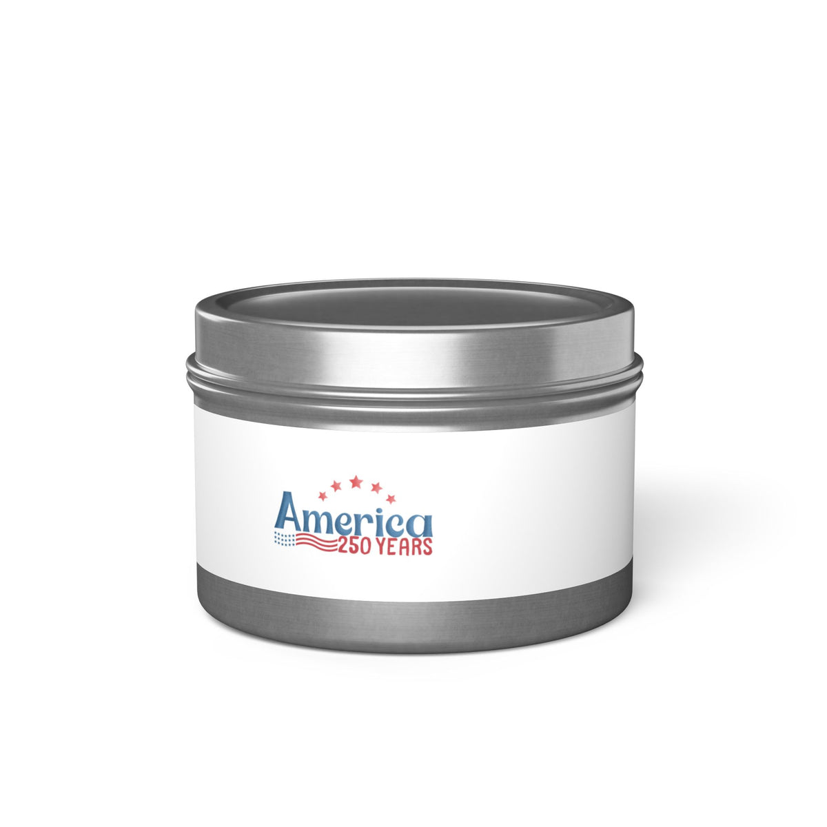 America 250 Years Tin Candle — Patriotic 4th of July Scented Tin