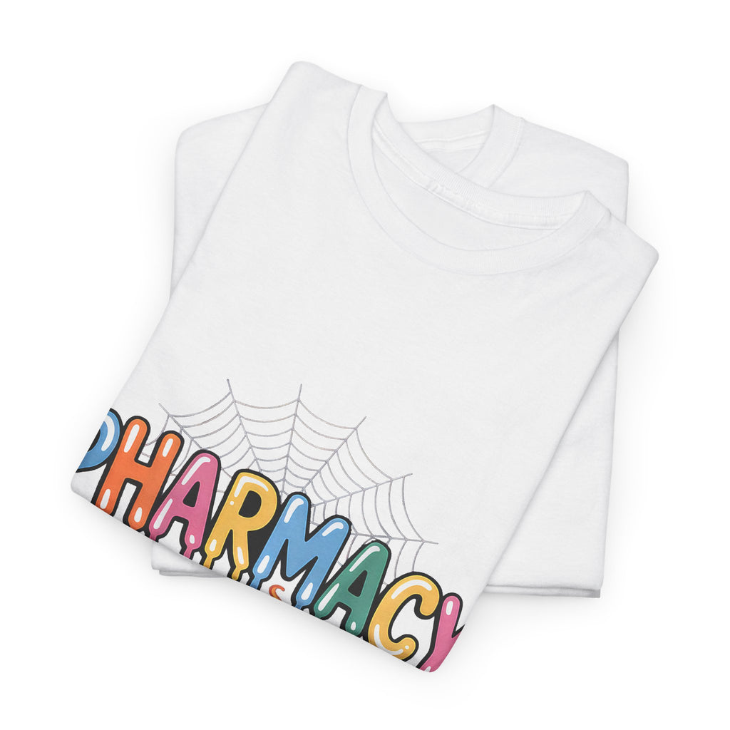 Pharmacy Squad Halloween T-Shirt — Cute Medical Candy & Pumpkin Design