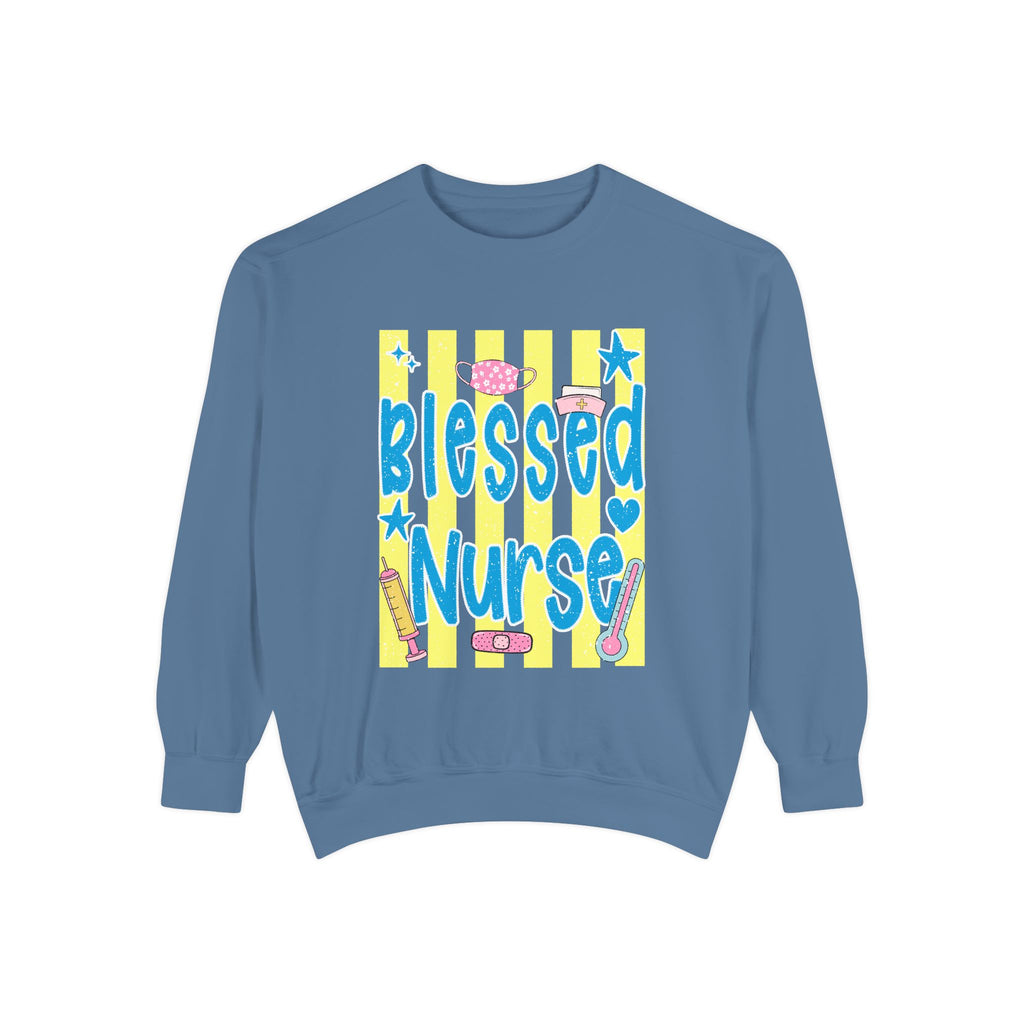 Blessed Nurse Sweatshirt — Cute Pastel Nurse Appreciation Pullover