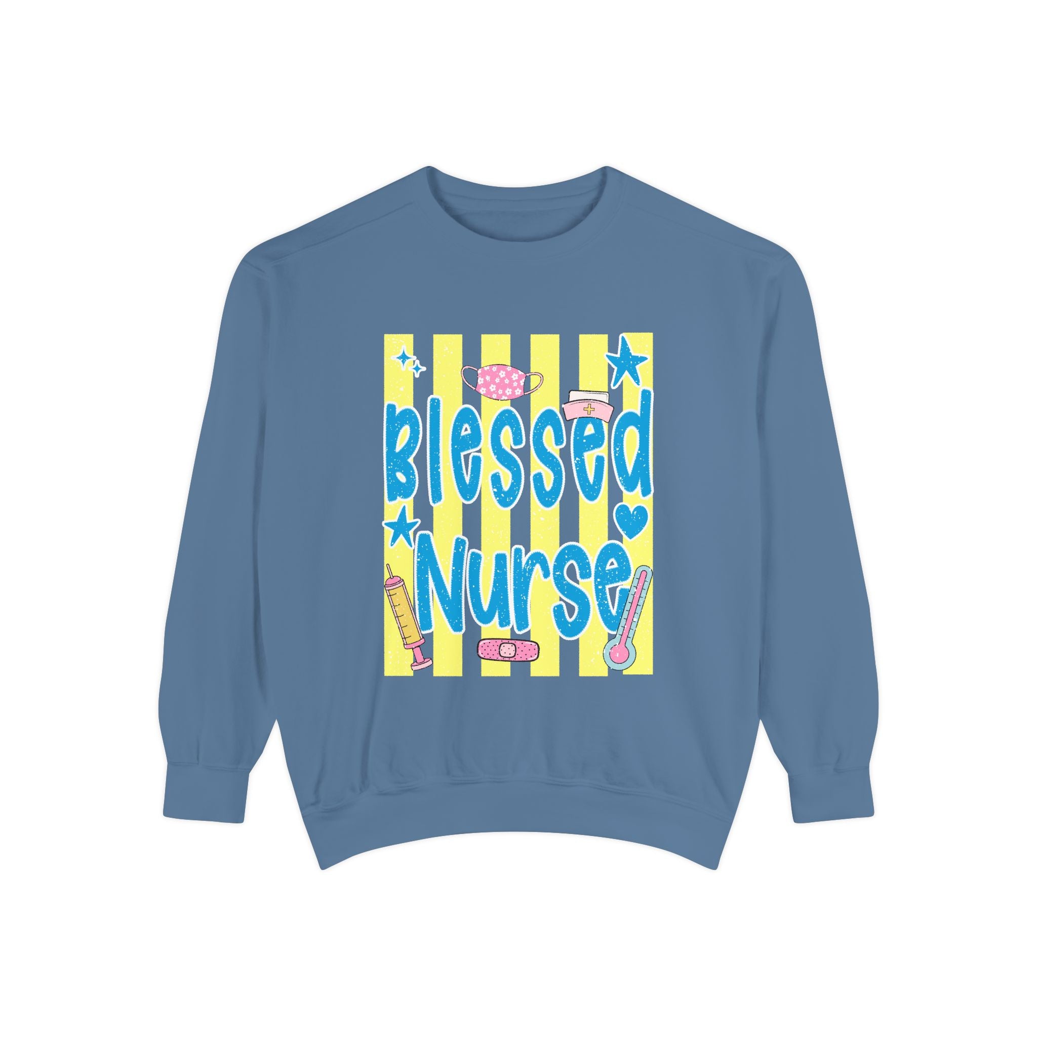 Blessed Nurse Sweatshirt — Cute Pastel Nurse Appreciation Pullover
