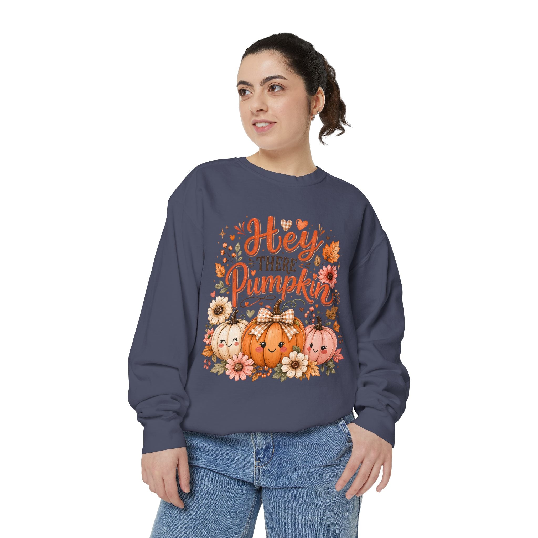 Sweatshirt — "Hey There Pumpkin" Cute Fall Pumpkin Crewneck