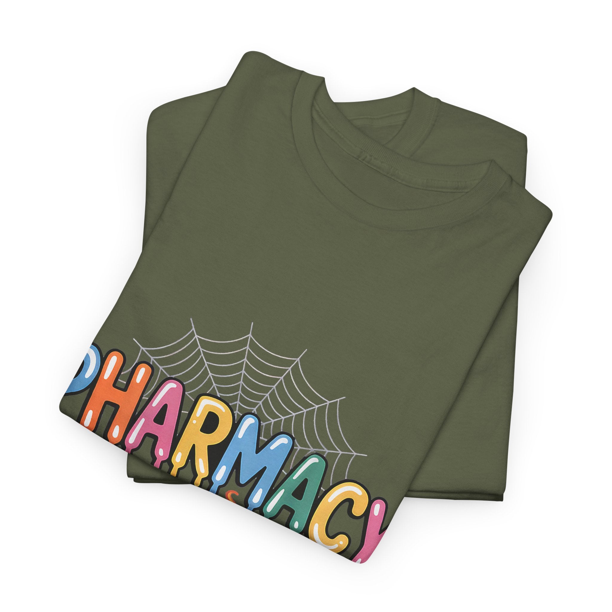 Pharmacy Squad Halloween T-Shirt — Cute Medical Candy & Pumpkin Design